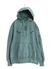 【お得なクーポン配布中!】 80s USA製 チャンピオン 2段 プリント スウェット フード パーカー メンズ L / ヴィンテージ トレーナー プルオーバー リバース タイプ 緑