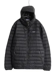 【お得なクーポン配布中!】 パタゴニア ダウン セーター フーディ メンズ L 古着 17年製 800フィル ナイロン パーカー ジャケット ブルゾン ジャンパー パッカブル 黒 