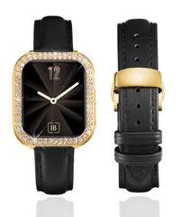 【人気商品】42mm 44mm 41mm 45mm 46mm 40mm レディース コンパチブル コンパチブル アップルウォッチバンド レザー バンド 革ベルトキラキラダイヤモンド保護ケースー付きレディース コンパチブル Watch iWatch Series