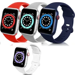 【在庫処分】Watch バンド コンパチブル アップルウォッチバンド 男女兼用 スポーツバンド 交換ベルト Apple シリコン製 柔らかい 通気 iWatch Series SE/7/6/5/4/3/2/1に対応45mm 3本セット 44mm 42mm 41