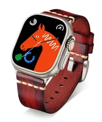 【在庫セール】Ultra Ultra Ultra Ultra Ultra 3/Ultra iWatch コンパチブル コンパチブル ハンドメイドトップグレイン革腕時計バンド 腕時計レザーストラップ 2/Ultra 2 3 Watch Watch 男女兼用，赤色