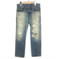 【倉吉店】 中古 HYSTERIC GLAMOUR | ヒステリックグラマー デニムパンツ スタッズダメージ加工 0292AP10 ブルー サイズ：30 【107】