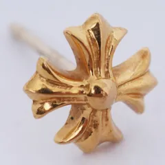 CHROME HEARTS No2 CHプラス スタッドピアス 22K ゴールド