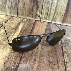 Ray Ban Aviator RB3025 00613K Large Metal 58サイズ マットブラック サングラス ブラウンシルバーミラーグラデーション 【C0249-004】