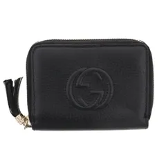 GUCCI グッチ ソーホー ラウンドファスナー コインケース レディース レザー ブラック ゴールド金具 中古
