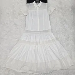 alice+olivia　アリス+オリビア　チュールトリムミニドレス　ミニワンピース　レース　ティアード　ホワイト