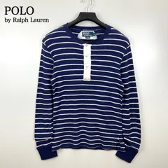 POLO by Ralph Lauren henry thermal L/S Tee M ポロバイ ラルフローレン ヘンリーネック サーマル ボーダー ロンT 長袖 美品 アメカジ レプリカ