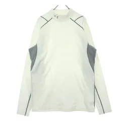 UNDER ARMOUR アンダーアーマー 長袖 モックネック シャツ XXL アイボリー コールドギア メンズ 古着
