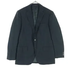 美品 green label relaxing グリーンレーベルリラクシング 長袖 スーツジャケット 46 ダークグレー メンズ 古着