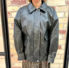 フェイクレザーステンカラーブルゾン(246702)