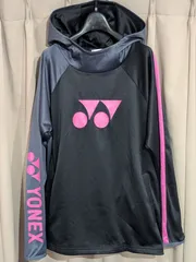 YONEX ヨネックス トレーニングウェア 裏起毛 パーカー L 黒 グレー