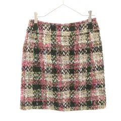 美品 OLD ENGLAND オールドイングランド 日本製 ツイード ミニスカート 38 ベージュ レディース 古着