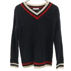 niko and... ニコアンド 長袖 ケーブル セーター ネイビー ニット レディース 古着