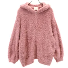 gelato pique ジェラートピケ 長袖 ラビット モコ パーカー F ピンク ジェラピケ ルームウェア レディース 古着