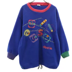 ellesse エレッセ 長袖 フリース トレーナー L ブルー レディース 古着