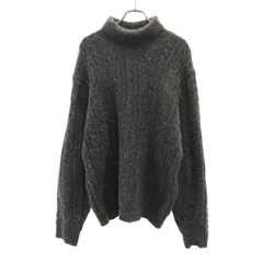 nano universe ナノユニバース ウールブレンド 長袖 タートルネック ニット M グレー系 セーター レディース 古着