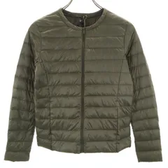 UNIQLO ユニクロ ウルトラライトダウンジャケット S グリーン系 収納袋付き レディース 古着