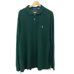 POLO RALPH LAUREN ポロラルフローレン 長袖ポロシャツ サイズ:XXL コットン/CUSTOM　SLIM　FIT    グリーン メンズ / 240001133560