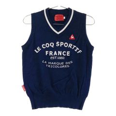LE COQ SPORTIF ニットベスト Mサイズ ネイビー シンプル - メルカリ