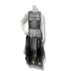 参考上代22000円 未使用品 MAISON SPECIAL 23AW 2way Tulle Dress チュールドレス ワンピース スカート メゾンスペシャル 21232265102 ブラック F 395A1