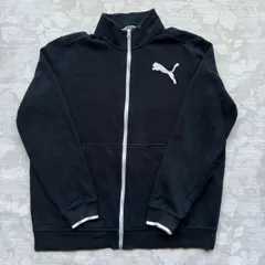 PUMA プーマ WARM CELL フルジップ スウェットジャケット XL 黒 ビッグロゴ