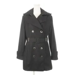 カルバンクライン CALVIN KLEIN トレンチコート ベルト バックプリーツ S 黒 ブラック /AH20 ■GY19のサムネイル