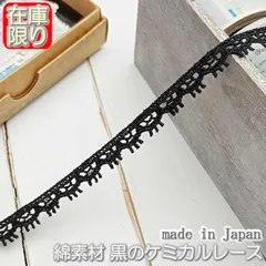 0.8cm幅 黒のケミカルレース(5m)