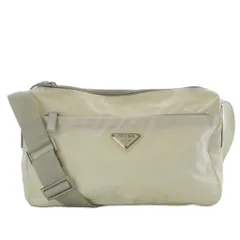 プラダ PRADA クロスボディ ショルダーバッグ ワンショルダー 斜め掛け 三角ロゴプレート ナイロン アイボリー B10140 /YO27 ■OH