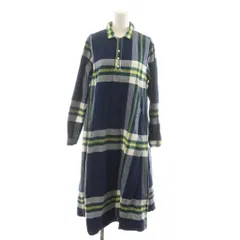 ビームスボーイ BEAMS BOY EXCLUSIVE FABRIC ビッグタータンワンピース ロング 長袖 チェック柄 紺 ネイビー 緑 グリーン 黄 イエロー 13-26-0308-803 /RR