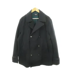 ディーゼル DIESEL Pコート ピーコート ショート丈 メタルボタン ウール 大きいサイズ XXL 黒 ブラック /AH24 ■GY11のサムネイル