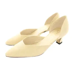 フォクシー FOXEY パンプス チャンキーヒール 36.5 ベージュ /KUのサムネイル