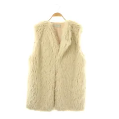 アーバンリサーチ URBAN RESEARCH ラボ フェイクファーベスト 前開きトッパー F ベージュ /AT ■OS
