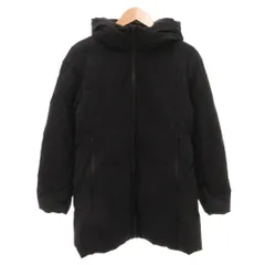 ユニクロ UNIQLO ストレッチシームレスダウンショートコート L 黒 ブラック フード付き 211-456923 /FF