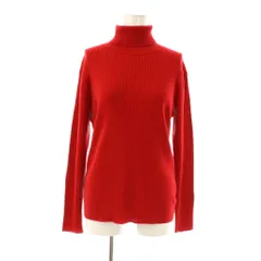 23区 オンワード樫山 タートルネックニット セーター プルオーバー ウール 38 レッド 赤 リブ /CX ■OS