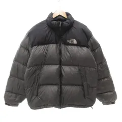 ザノースフェイス THE NORTH FACE 00s 700Fill NUPTSE JACKET ヌプシ ダウンジャケット ロゴ 刺繍 XL 黒 ブラック 014030 /AE ■GY18