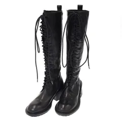 ANN DEMEULEMEESTER アンドゥムルメステール レースアップロングレザーブーツ  ブラック 37のサムネイル