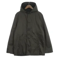 プラダ PRADA ジャケット フード 中綿 ナイロン 財布付き 緑系 オリーブ S アウター ☆AA★