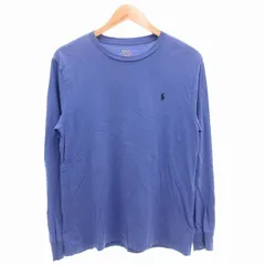 ポロ ラルフローレン POLO RALPH LAUREN Tシャツ カットソー 長袖 ロンT クルーネック ポニー刺繍 XL 青 ブルー /GV