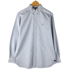 古着 ラルフローレン Ralph Lauren CLASSIC FIT 長袖 ボタンダウンストライプシャツ メンズM相当/eaa601701
