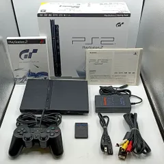 【中古・箱説付き・動作品】 PS2 薄型 SCPH-70000 GT レーシングパック ブラック 動作確認済み プレイステーション２ プレステ２ Playstation 2