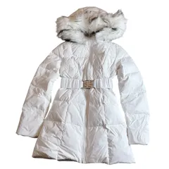 新品タグ付き GYDA ジェイダ ロング ダウン ジャケット ベルト付き ホワイト ファー