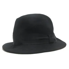 H■日本製■カシラ/CA4LA 中折れウールハット フェルトハット 帽子 黒 MENS■11【中古】