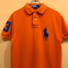 Polo by Ralph Lauren 半袖ポロシャツ ビッグポニー ロゴ刺繍 オレンジ サイズS 【送料込み】