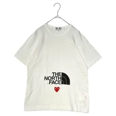 PLAY COMME des GARCONS×THE NORTH FACE(プレイコムデギャルソン×ザノースフェイス) W Name Heart Logo T-Shirt ダブル ネーム ハート ロゴ Tシャツ AE-T202 S ホワイト AD2020