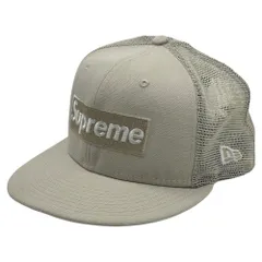 SUPREME(シュプリーム) 23SS Box Logo Mesh Back New Era ボックスロゴ メッシュ バック ニューエラ コラボ キャップ 7 3/8(58.7cm) アイボリー