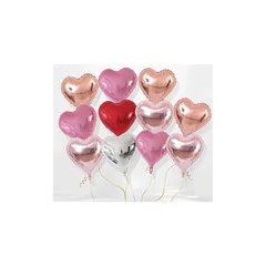 【新品】 【風船屋】ハート 大 アルミ バルーン (10,20,30枚から選べる) 45cm 桜 誕生日 女の子 サプライズ プレゼント 店舗 飾り結婚式 (20枚入り) 1