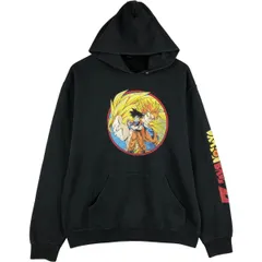 古着 DRAGONBALL Z ドラゴンボールZ 孫悟空 アニメ スウェットプルオーバーパーカー メンズL相当/eaa595956
