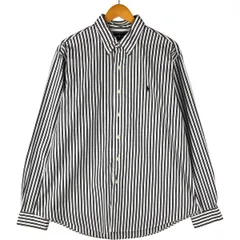 古着 ラルフローレン Ralph Lauren CUSTOM FIT 長袖 ボタンダウンストライプシャツ メンズXL相当/eaa600796