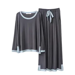 【新品】 [Unifizz] パジャマ レディース 長袖 上下セット レーヨン 肌に優しい ロングパンツ ゆったり かわいい ルームウェア おしゃれ 部屋着 無地 薄手 寝間着 カーディガパジャマ 旅行 春秋 女性 M 013_ダークグレー 1