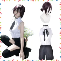 【在庫処分】イベント 仮装 撮影会 衣装 ハロウィン コスチュームセット Makima マンガ アニメ ウィッグ付き コスプレ コスプレ レゼ マキマ ROLECOS] [CR